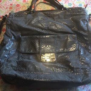 Large gray Kenneth Cole cross body purse